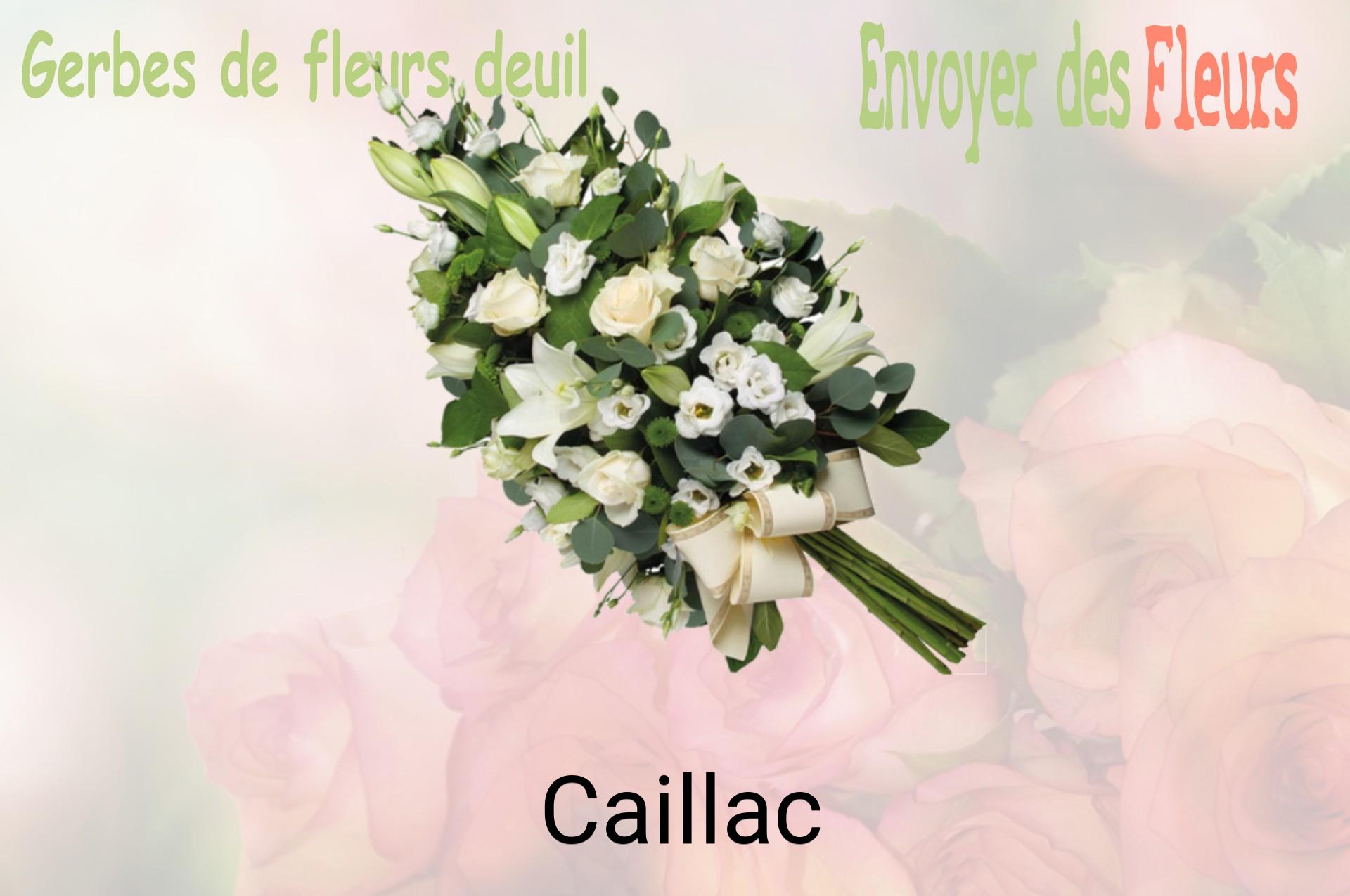 Gerbe de fleurs de deuil livrée à Caillac